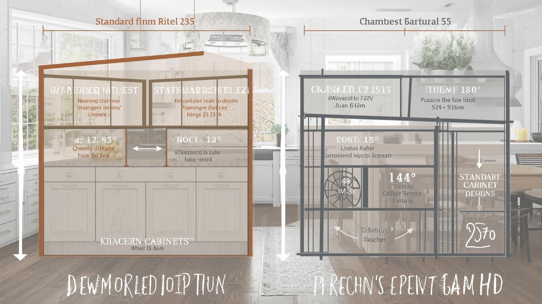 how deep are kitchen cabinets